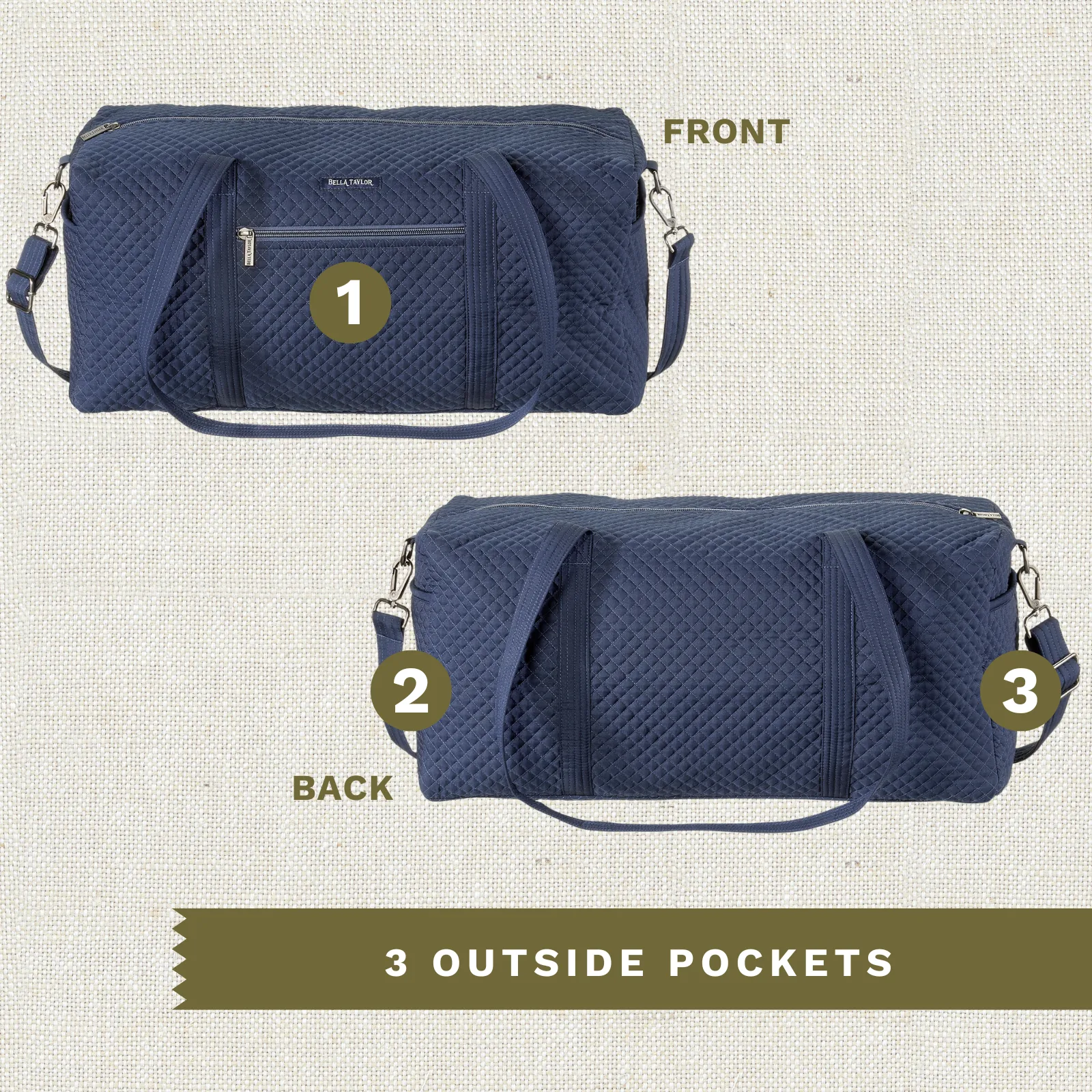 Solid Navy Duffle