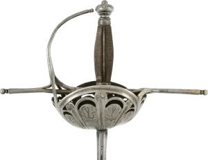 SPANISH CUP HILTED RAPIER C.1650