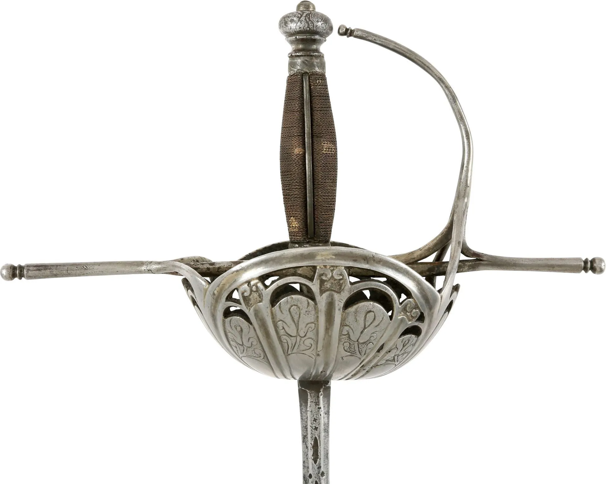 SPANISH CUP HILTED RAPIER C.1650