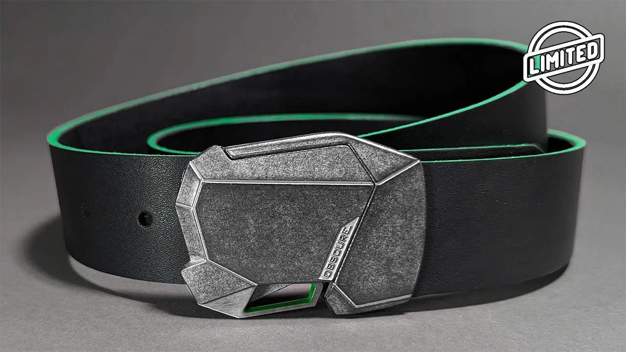 Stone Fractal Leather Belt | Color Editions