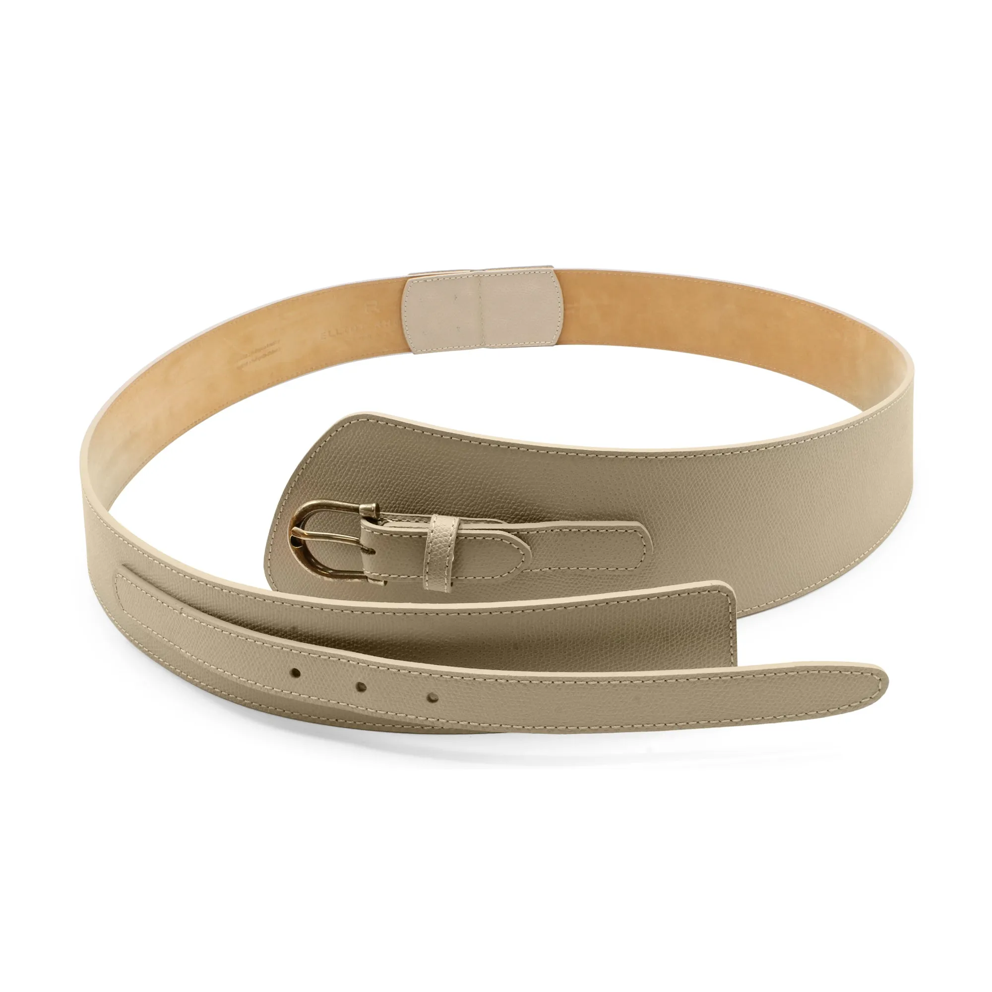 Taupe Fonda Wide Asymmetric Belt