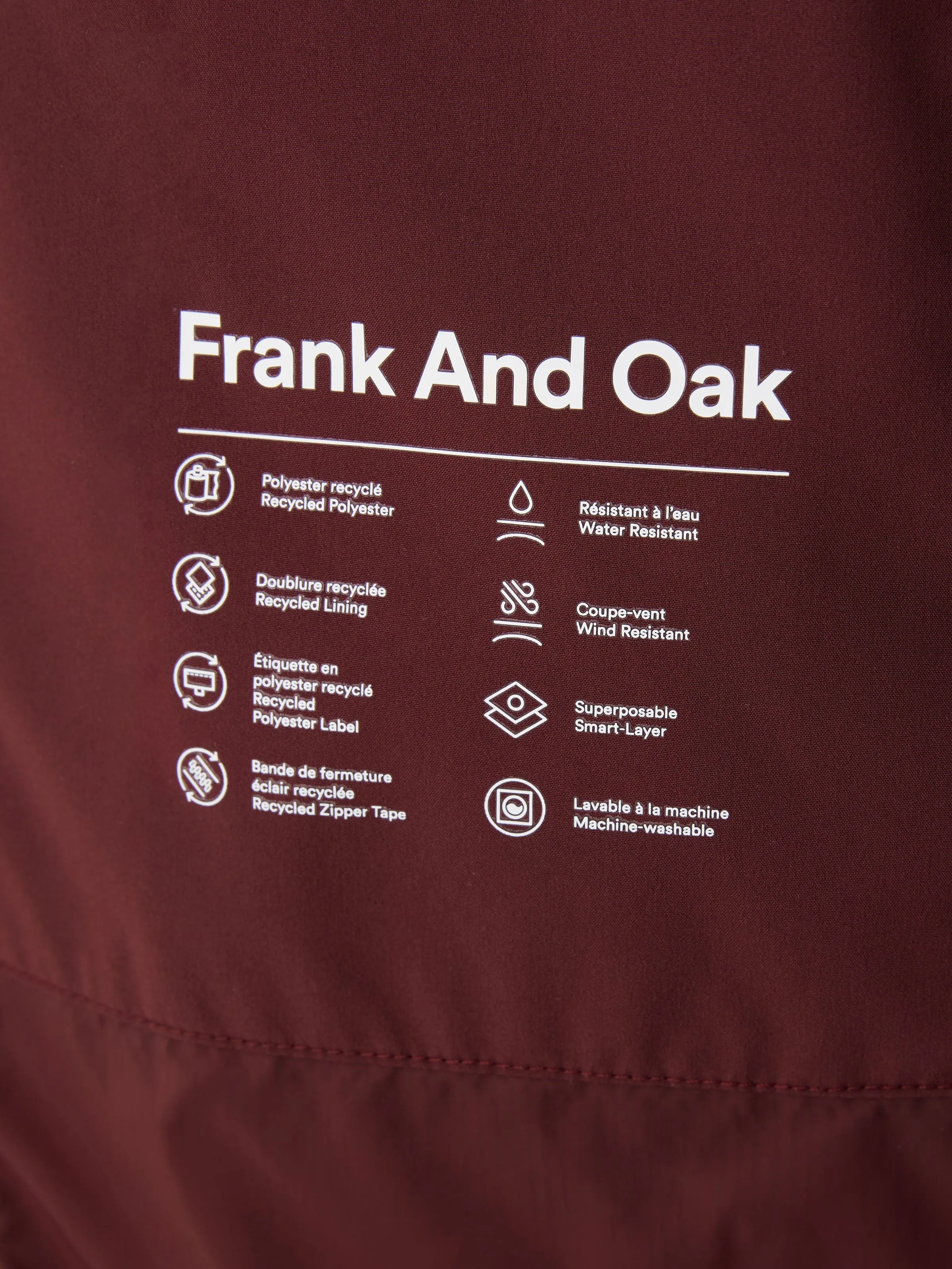 The Anorak Rain Jacket in Dark Red