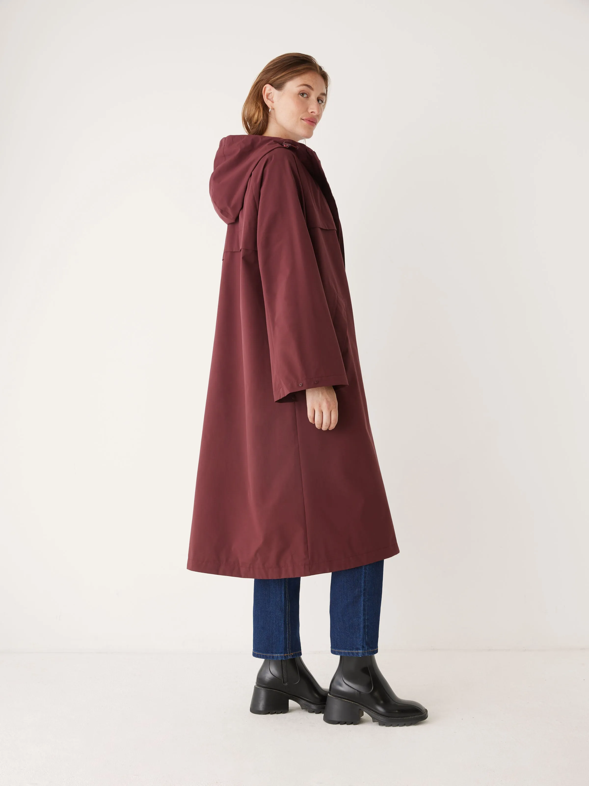 The Anorak Rain Jacket in Dark Red