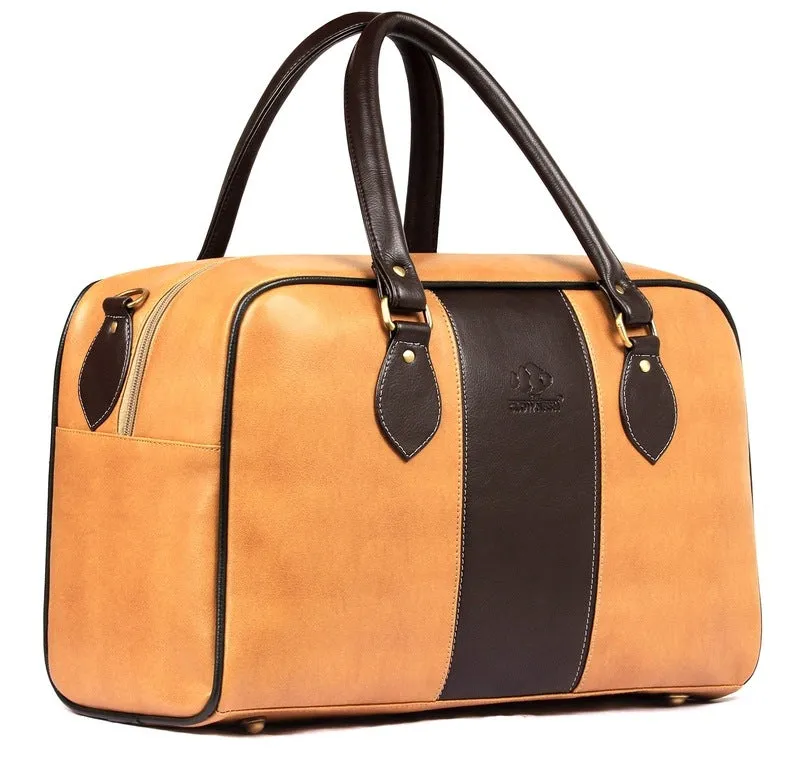 The Clownfish Ambiance Series Duffle Bag - Stylish & Practical | Removable Strap | 1102cm | Beige