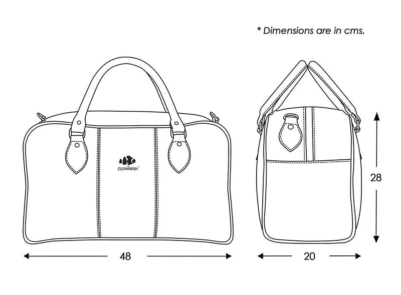 The Clownfish Ambiance Series Duffle Bag - Stylish & Practical | Removable Strap | 1102cm | Beige