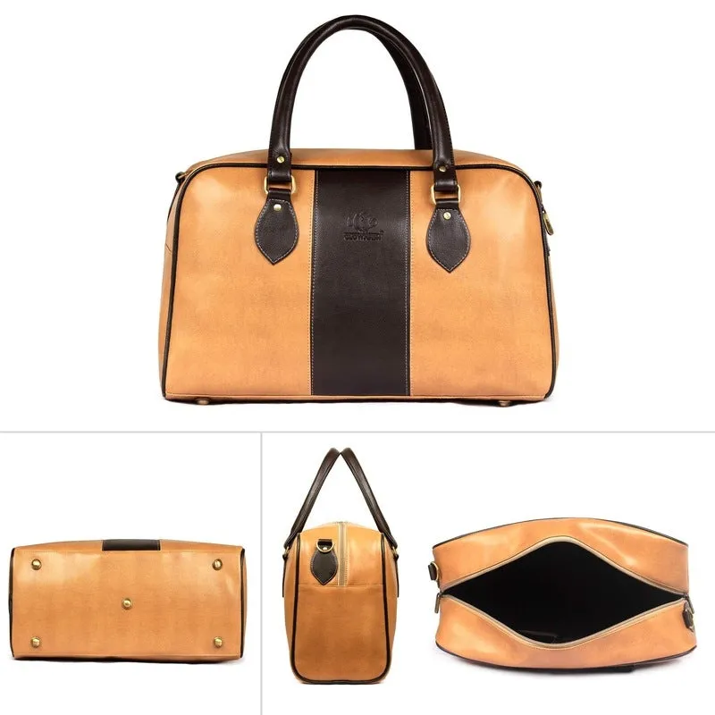 The Clownfish Ambiance Series Duffle Bag - Stylish & Practical | Removable Strap | 1102cm | Beige