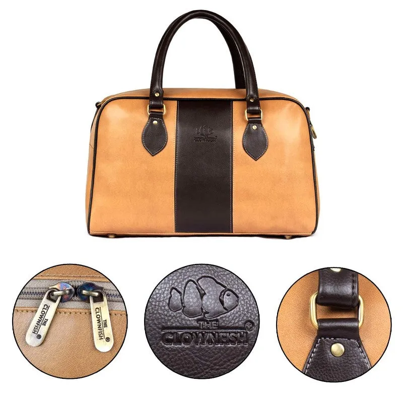 The Clownfish Ambiance Series Duffle Bag - Stylish & Practical | Removable Strap | 1102cm | Beige