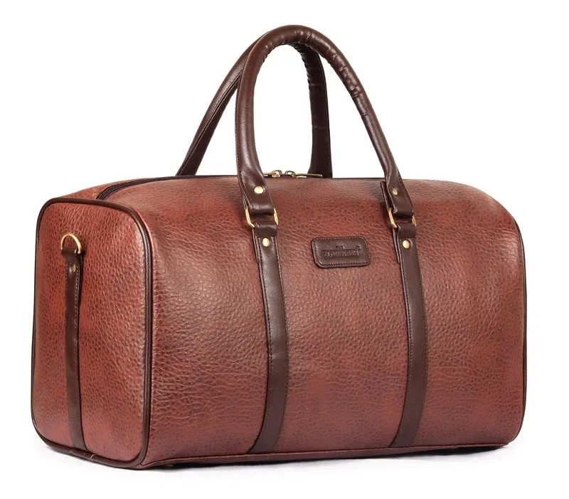 The Clownfish Amory Faux Leather 27 LTR CaramelTravel Duffel Bag