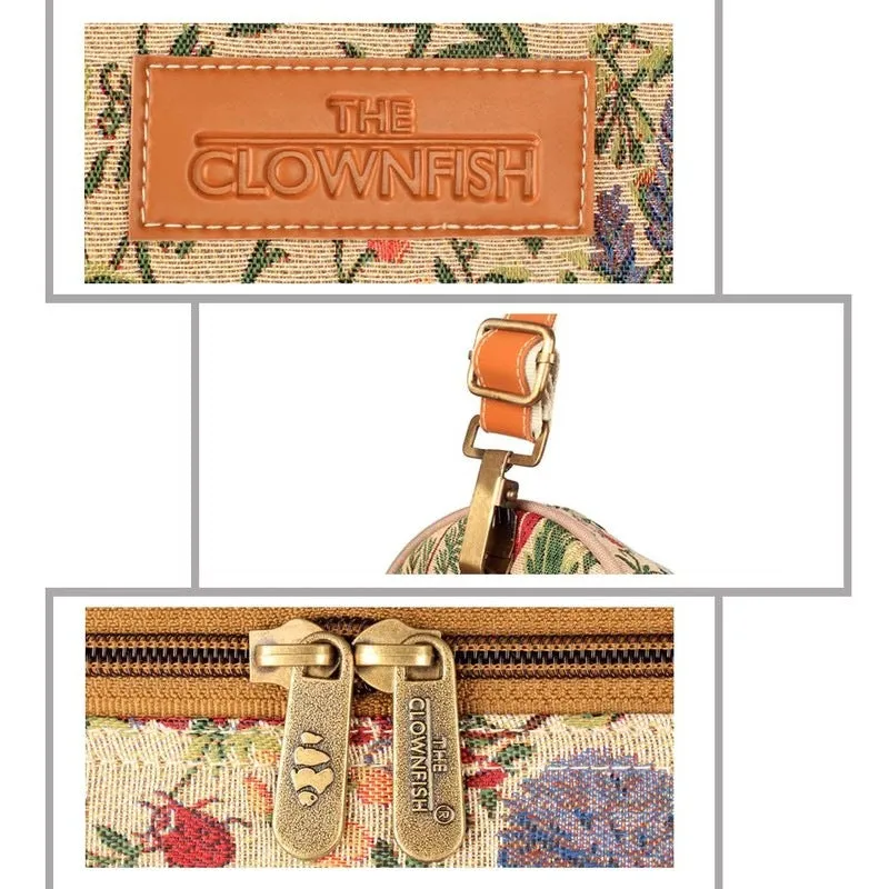 The Clownfish Blomster Tapestry 44 litres Duffle Bags Travel Bag Weekender Bag Duffel Bag (Flax)