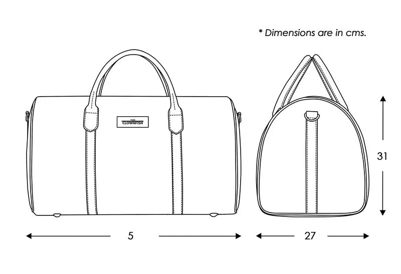 The Clownfish Blomster Tapestry 44 litres Duffle Bags Travel Bag Weekender Bag Duffel Bag (Flax)