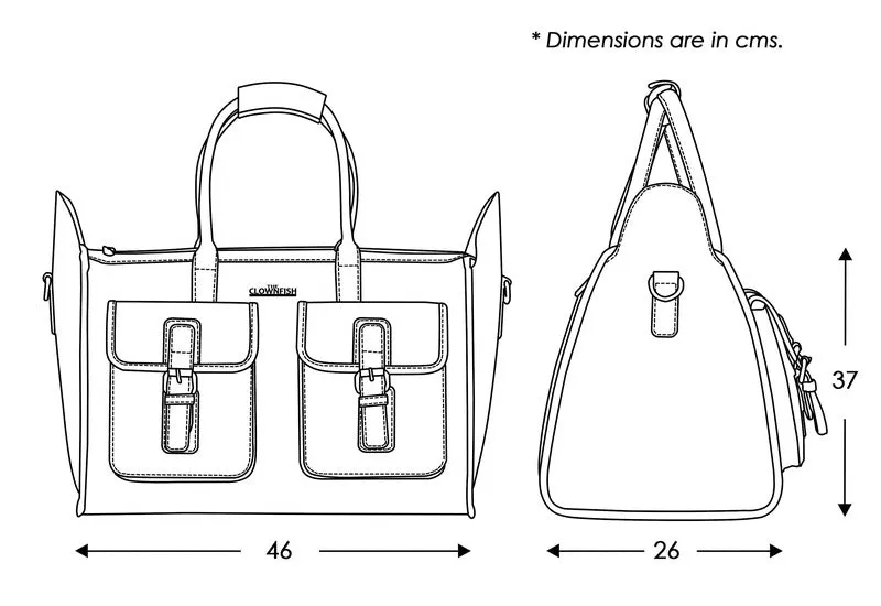 The Clownfish Canvas Jet Black Travel Duffle - Premium Canvas, One-Year Warranty | 46 cm | Black