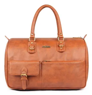 The Clownfish Emperor Faux Leather Travel Duffel Bag | Travelling Bag | Weekender Bag (Cinnamon)