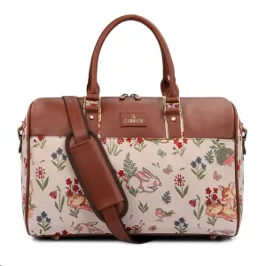 The Clownfish Faux Leather 17 cms Duffle Bag(TCFDBTP-GA-P-21LBEG_Ambretta Beige)