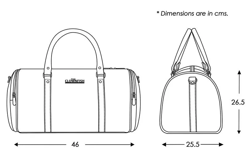 The Clownfish Florid Travel Duffle - Water-Resistant, Durable | Spacious Compartment | Caramel