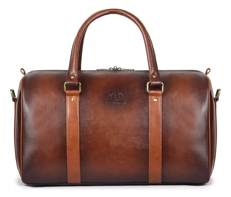 The Clownfish Maximus Faux Leather 27 litre BronzeTravel Duffel Bag