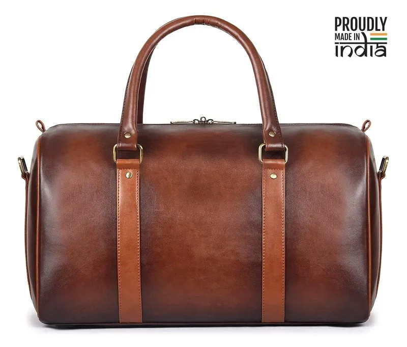 The Clownfish Maximus Faux Leather 27 litre BronzeTravel Duffel Bag