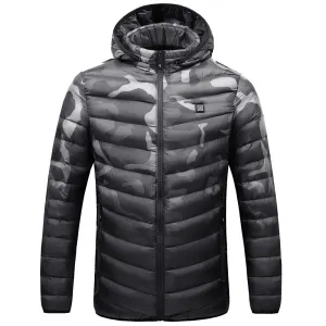 Thicken Plus Size New Smart Heating Cotton Coat Men