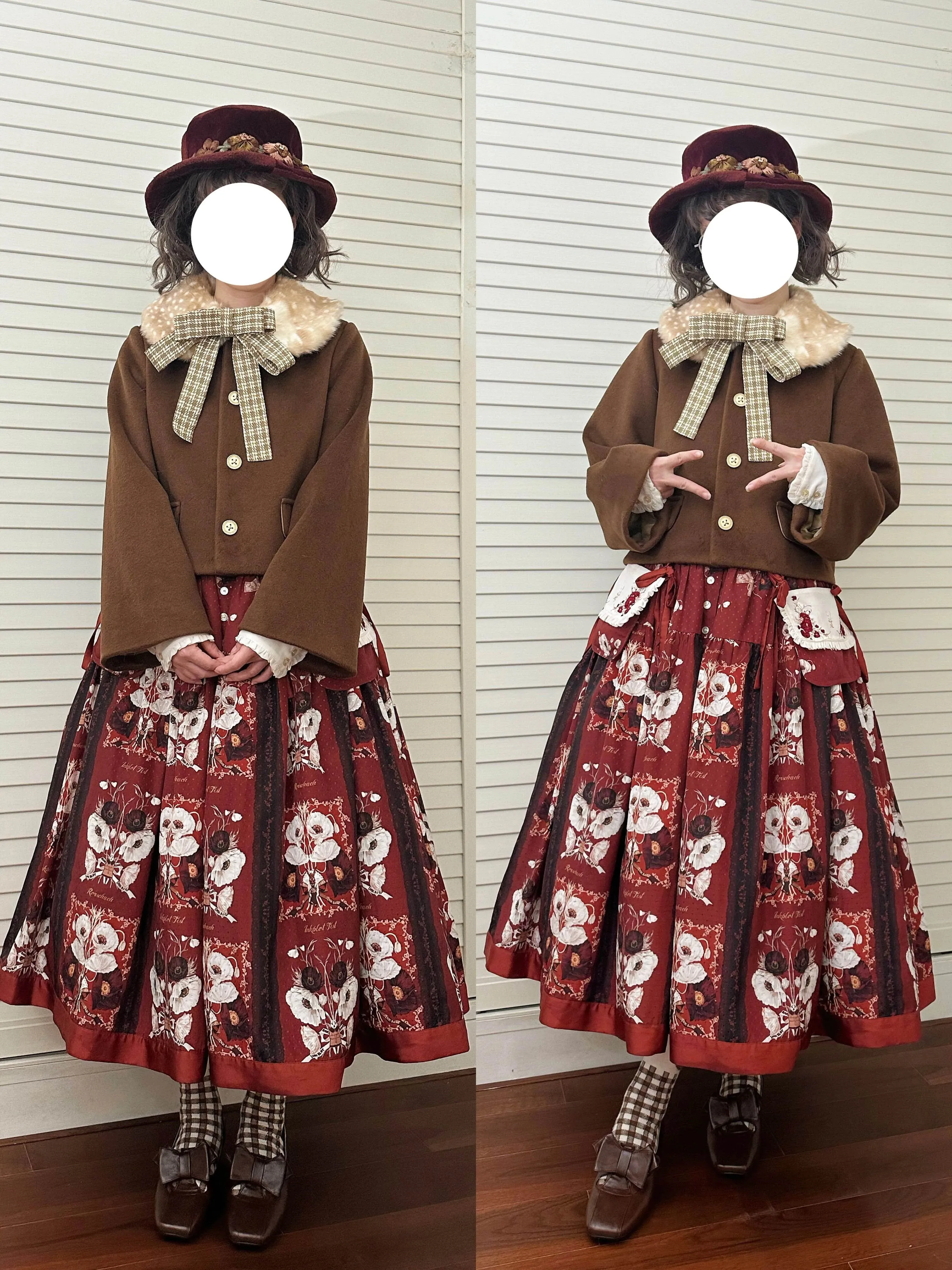 ThirtyHouse~Retro Warm Winter Lolita Wool Coat Short Coat