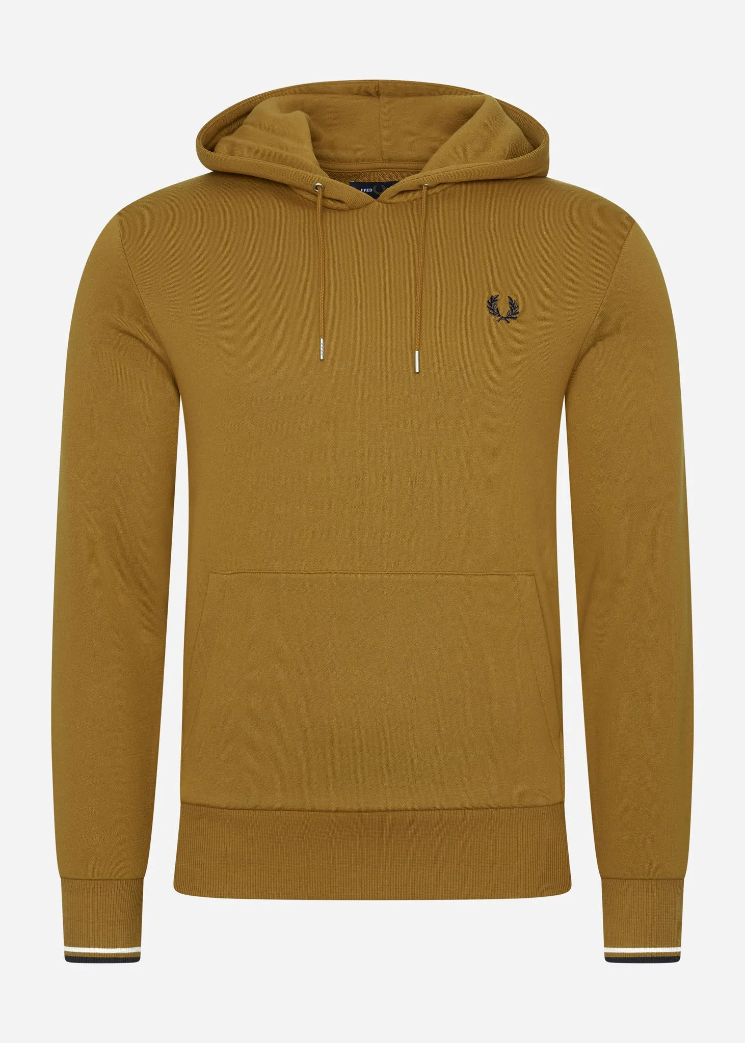 Tipped hooded sweatshirt - dark caramel