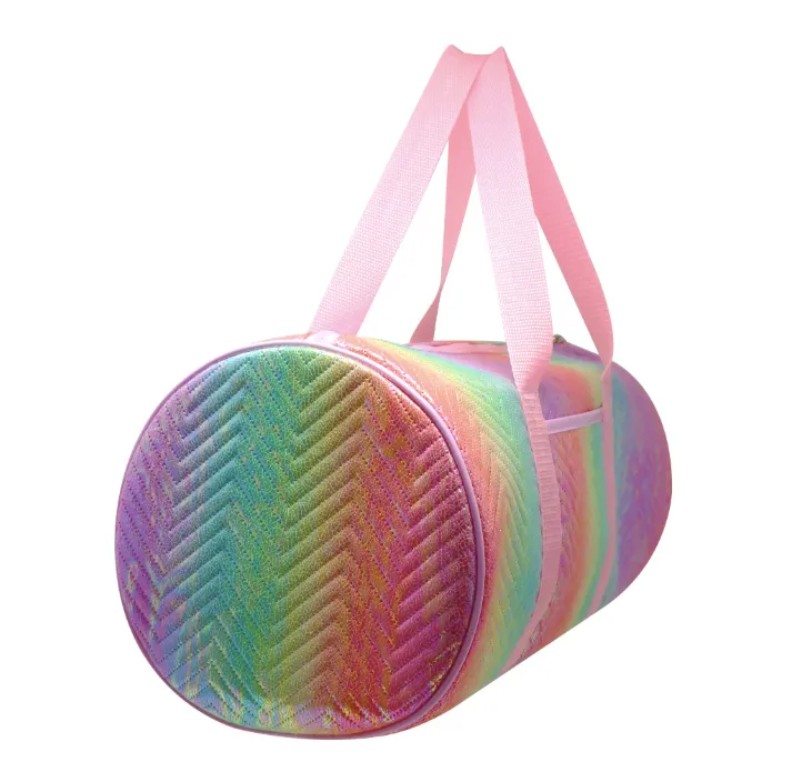 Unicorn Dreamer Quilted Rainbow Duffle Bag