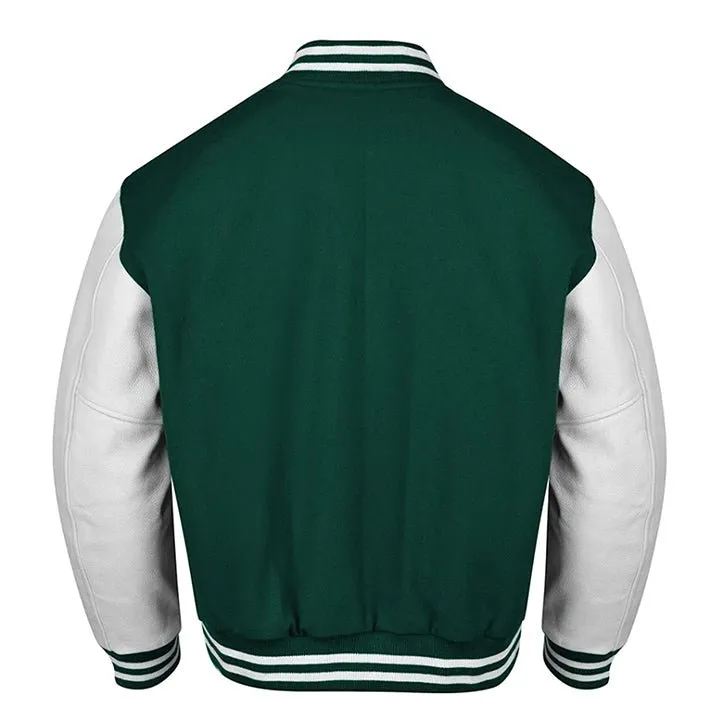 Varsity Jacket - Forest Green White