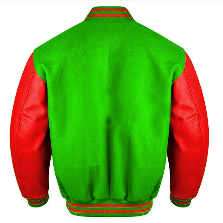 Varsity Jacket - Kelly Green Red