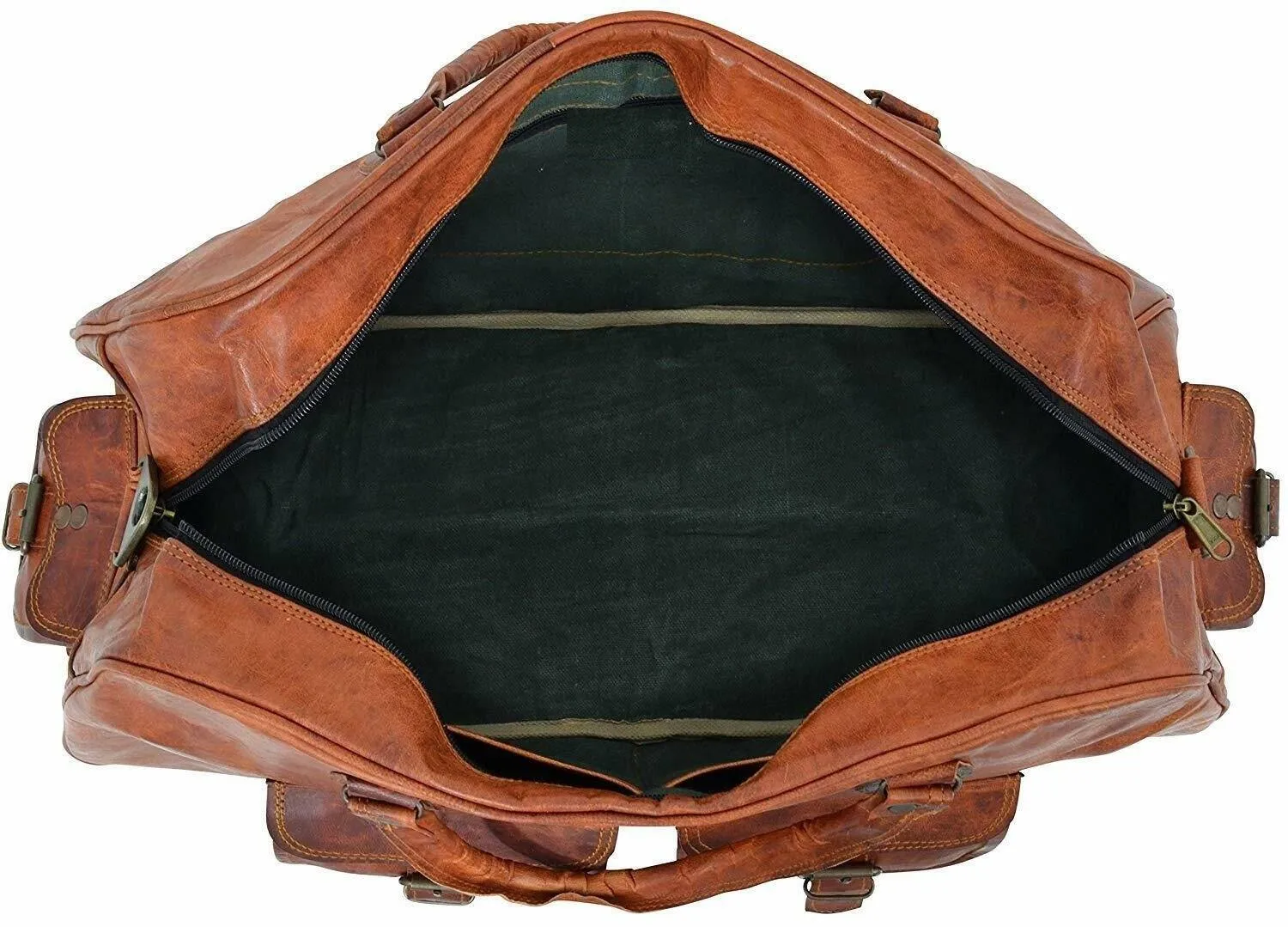 Vintage Leather Duffle Bag