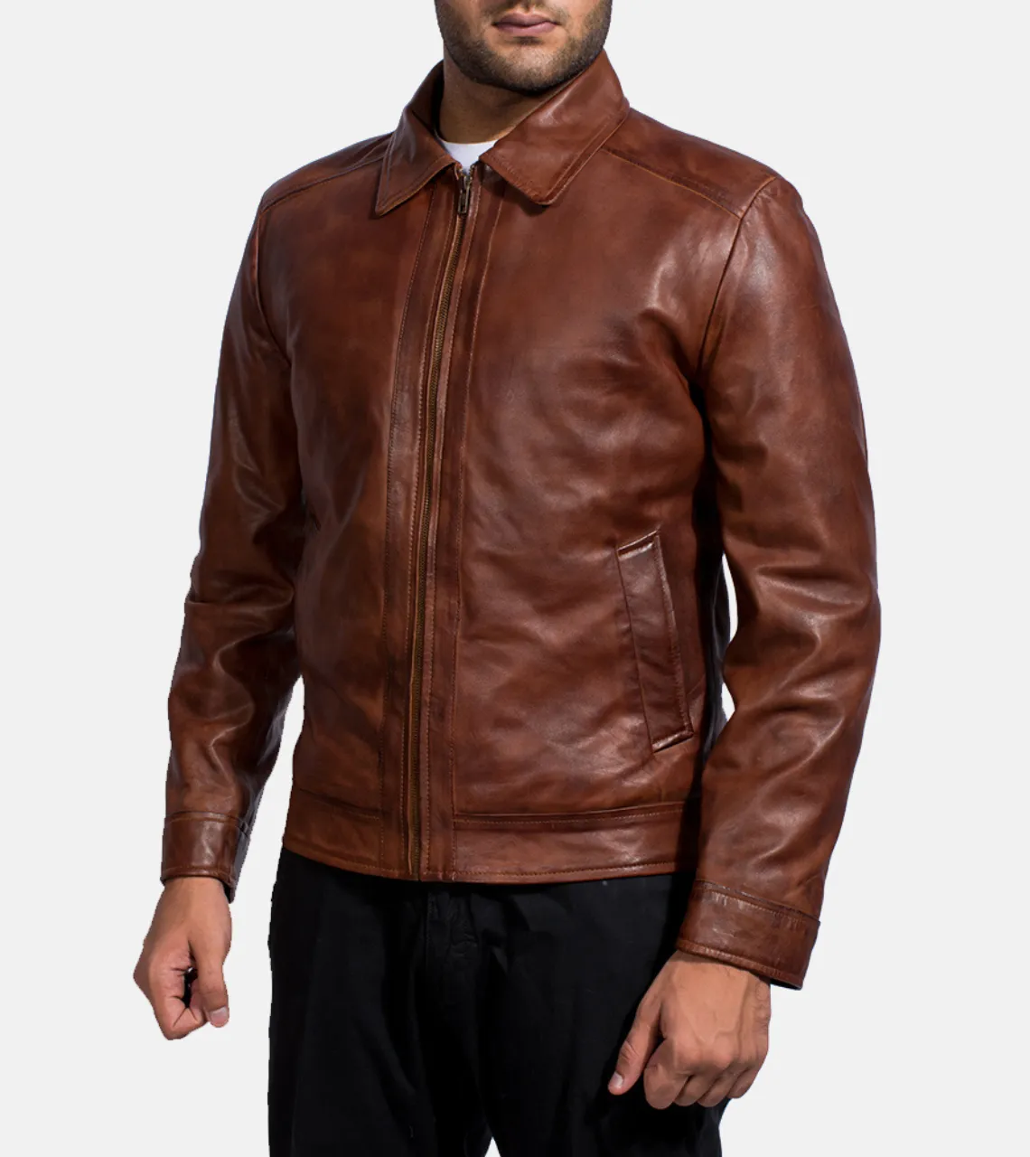 Wick Inspired Brown Men's Leather Jacket