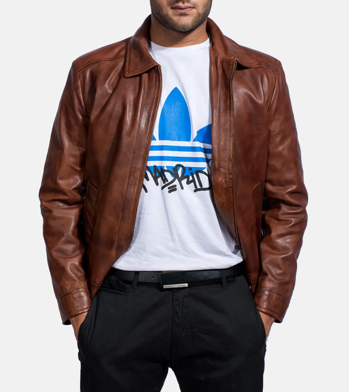 Wick Inspired Brown Men's Leather Jacket