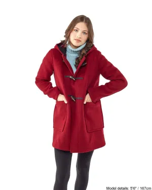 Women's Abberley Simple Fit Duffle Coat - Burgundy